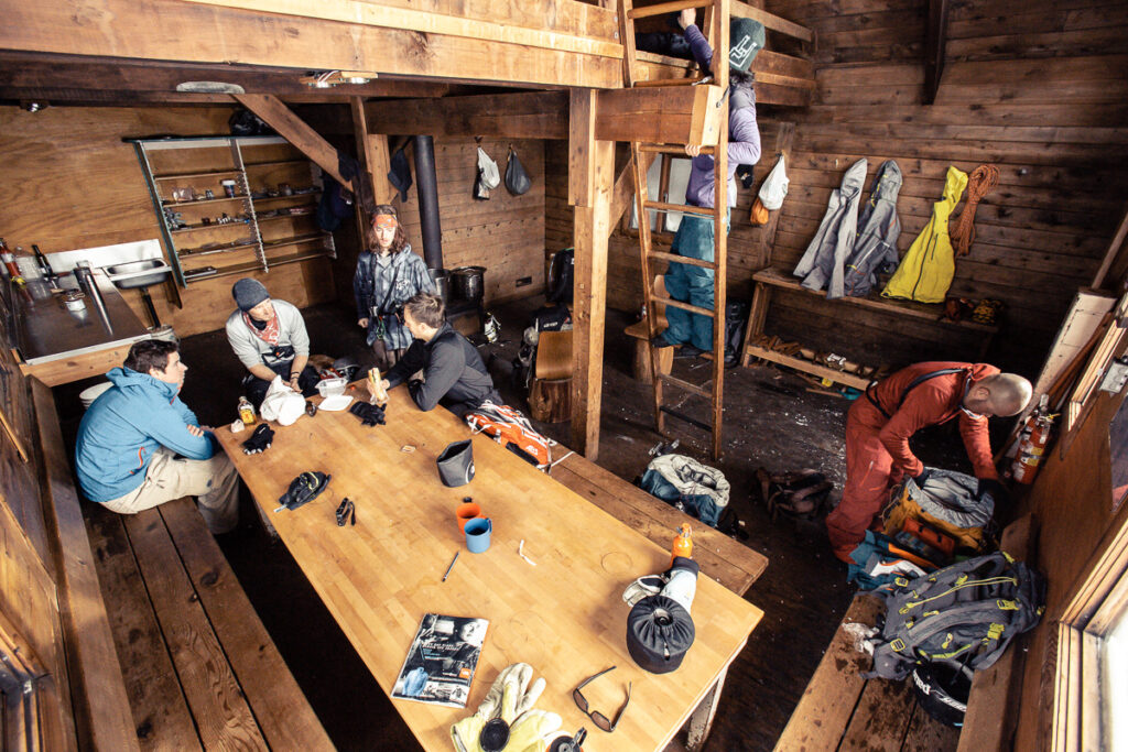 山小屋での生活