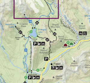エメラルド湖周辺マップ