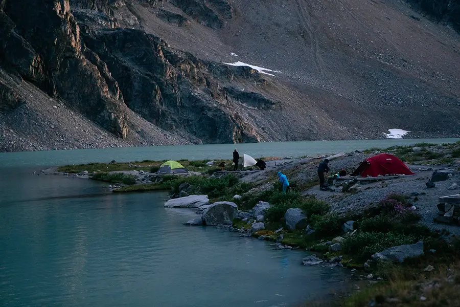 Wedgemount lake campsite